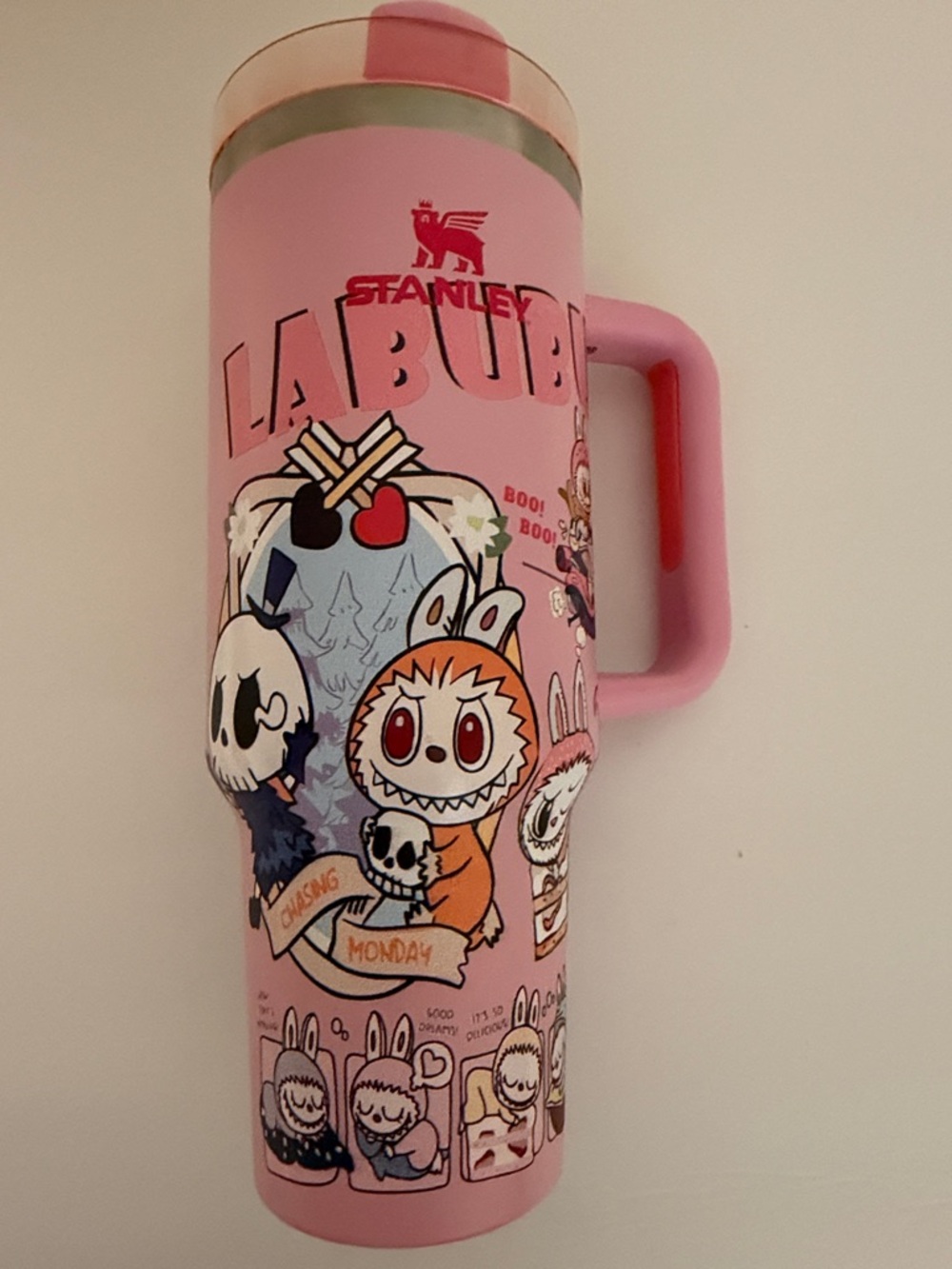Stanley Pink Labubu 40oz Handle Quencher Tumbler - Picture 3 of 16